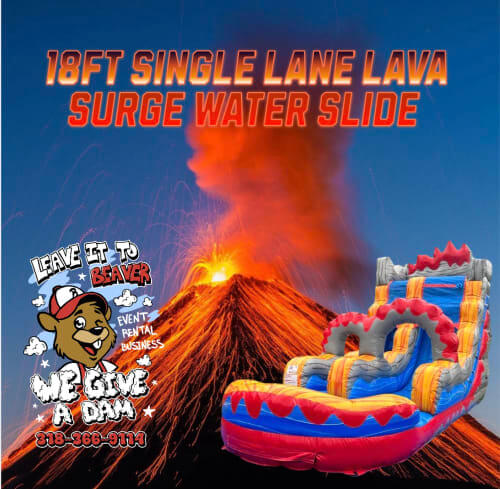 18ft Dual lane water slide rental in Monroe LA