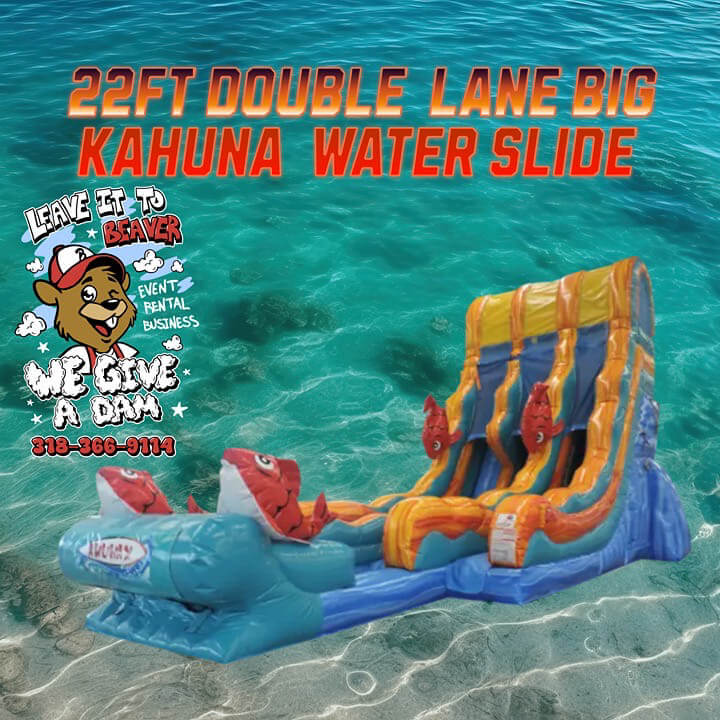 22ft Dual lane water slide rental in Monroe LA